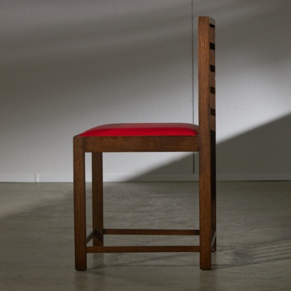 Grid-Back Chair in Mackintosh Style (red)