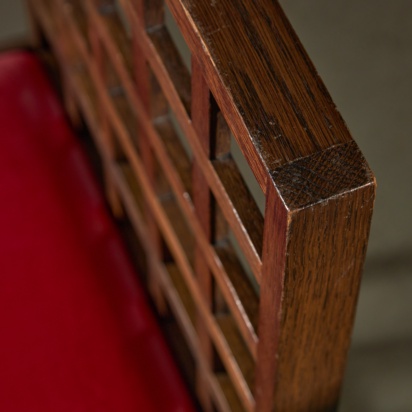 Grid-Back Chair in Mackintosh Style (red)