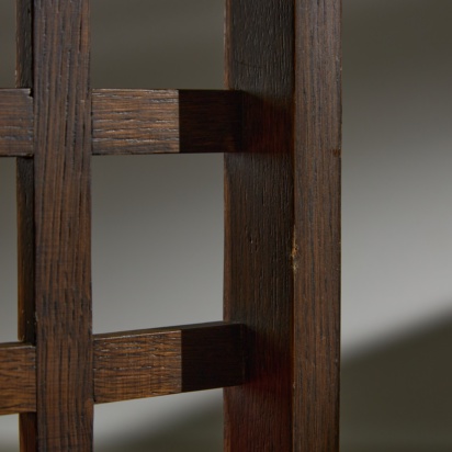 Grid-Back Chair in Mackintosh Style (red)