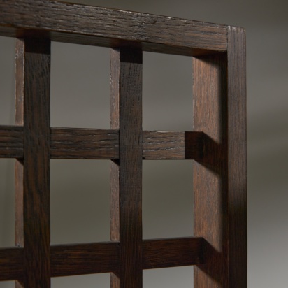 Grid-Back Chair in Mackintosh Style (red)