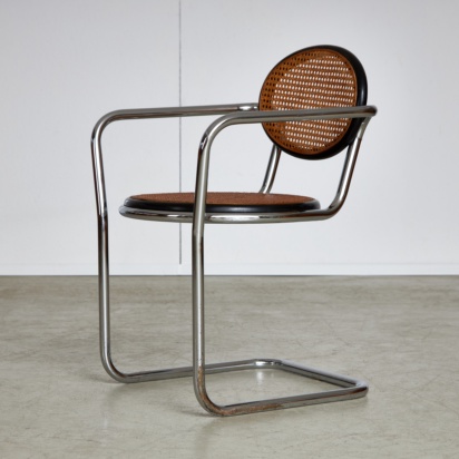 Tubular Chrome & Cane Chair