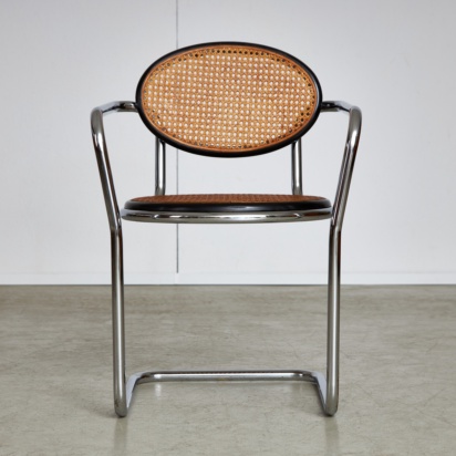 Tubular Chrome & Cane Chair