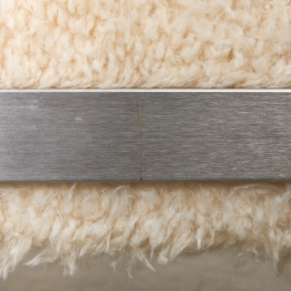 White Fur and Steel Bench