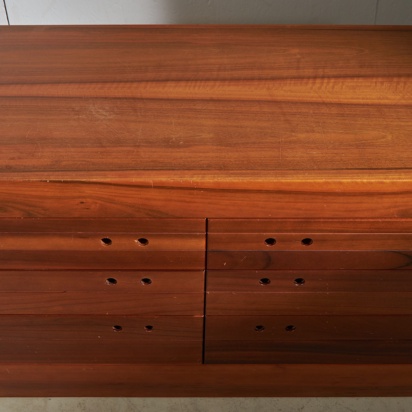 Circular Handles Walnut Sideboard