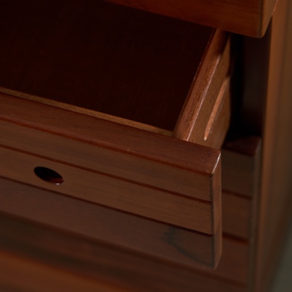 Circular Handles Walnut Sideboard