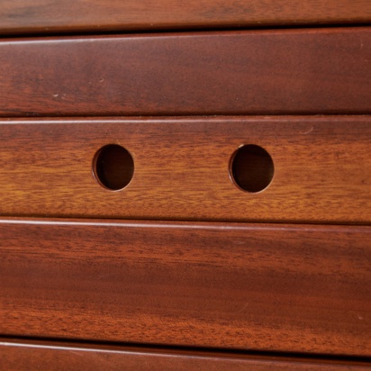 Circular Handles Walnut Sideboard