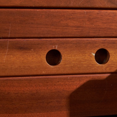 Circular Handles Walnut Sideboard