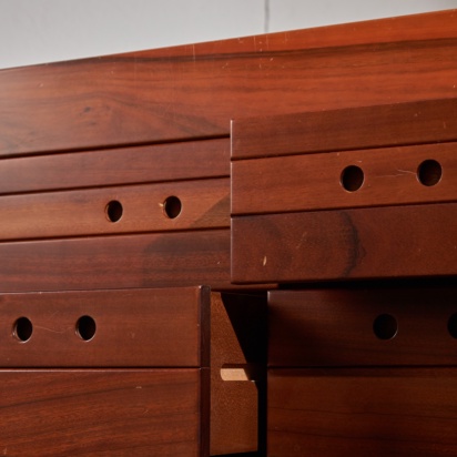 Circular Handles Walnut Sideboard