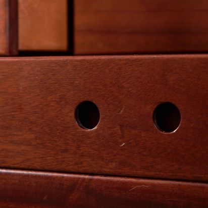 Circular Handles Walnut Sideboard