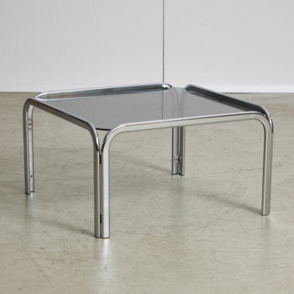  Curved Chrome Coffee Table 