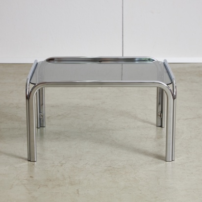  Curved Chrome Coffee Table 