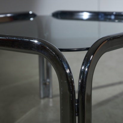  Curved Chrome Coffee Table 