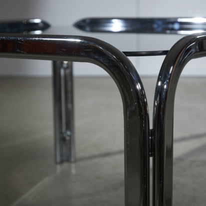  Curved Chrome Coffee Table 