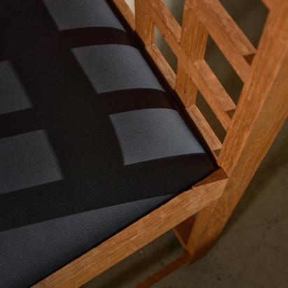 Grid-Back Chair in Mackintosh Style (black)