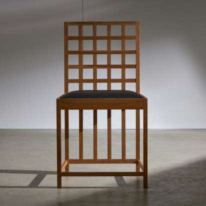 Grid-Back Chair in Mackintosh Style (black)