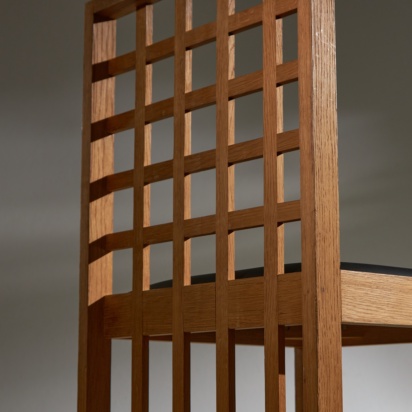 Grid-Back Chair in Mackintosh Style (black)