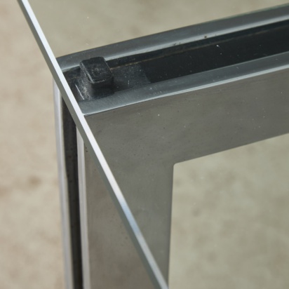 Sculpted Chrome Base Coffee Table