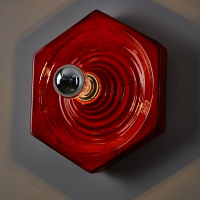 Hexagonal Ceramic Wall Lamp 