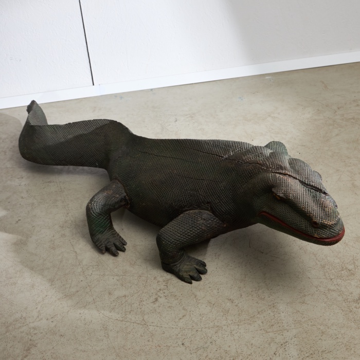 Wooden Varanus Sculpture