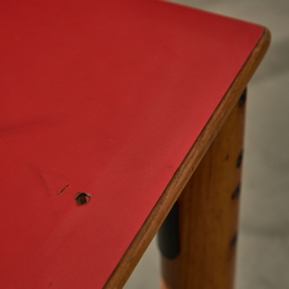 Large Wooden Table Red