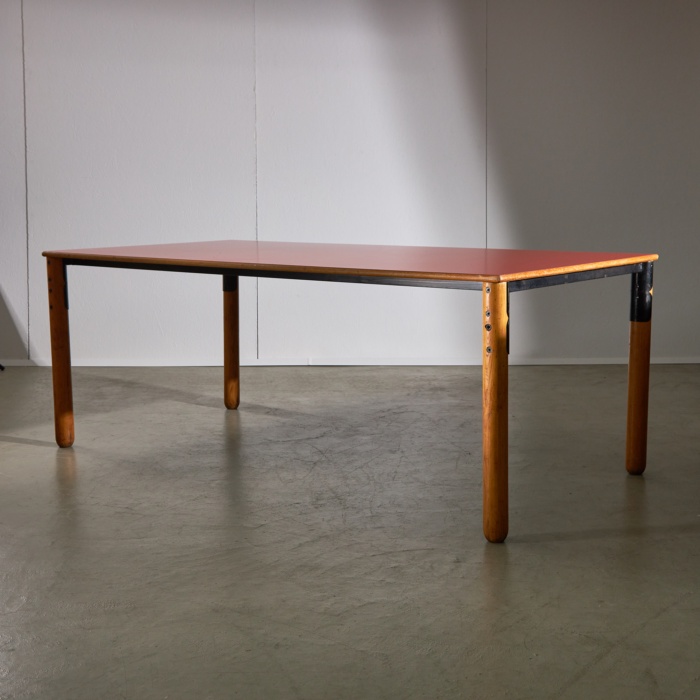 Large Wooden Table Red