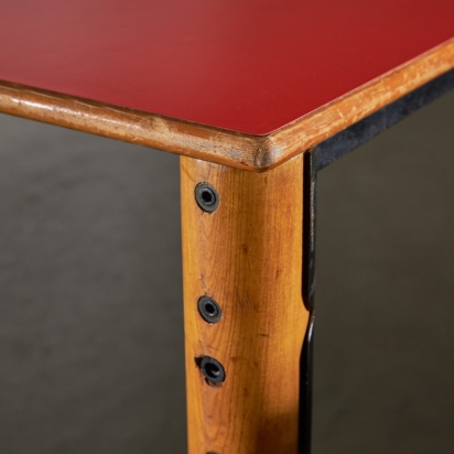 Large Wooden Table Red