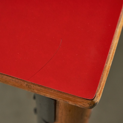 Large Wooden Table Red