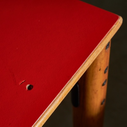 Large Wooden Table Red