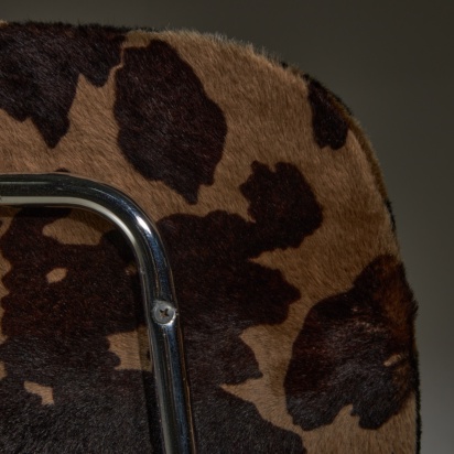 Printed Faux Fur Chair