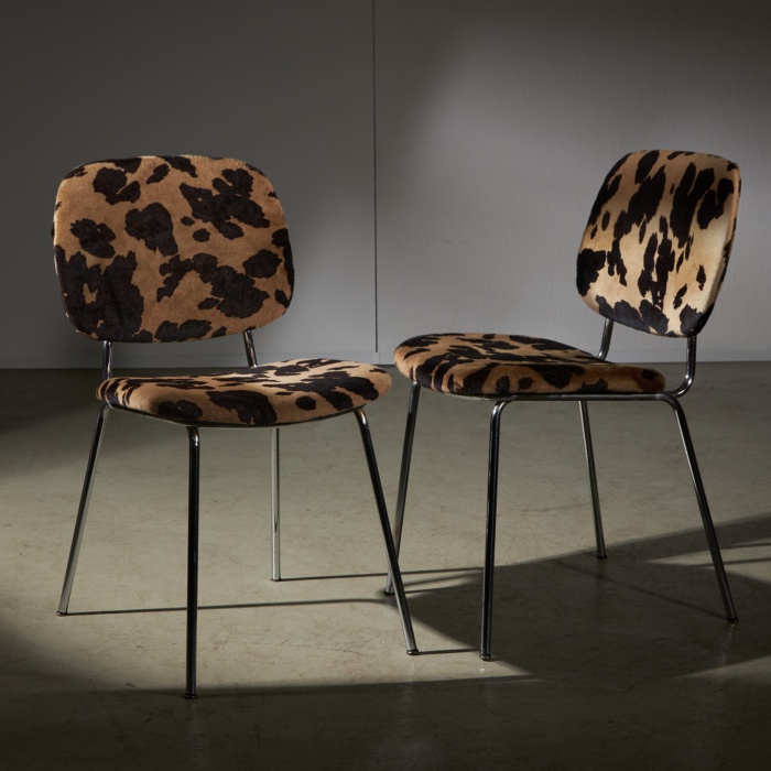 Printed Faux Fur Chair