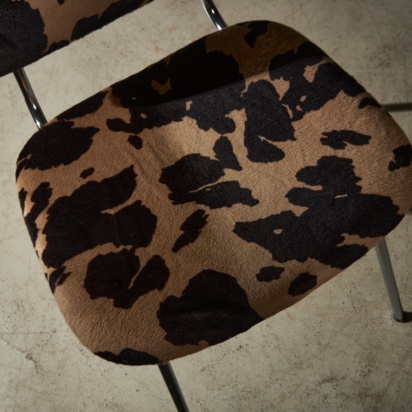 Printed Faux Fur Chair