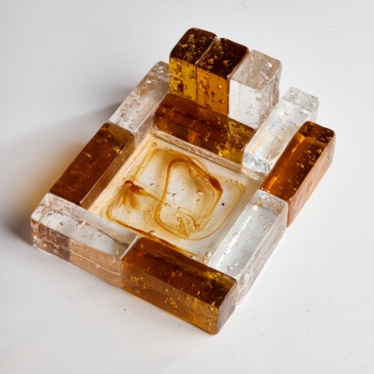 Amber Murano Ashtray