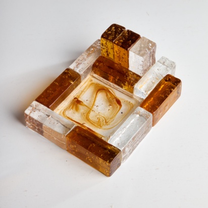 Amber Murano Ashtray