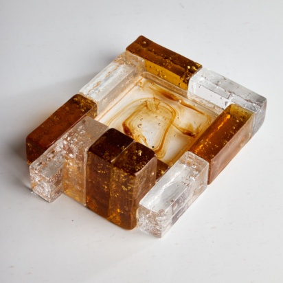 Amber Murano Ashtray