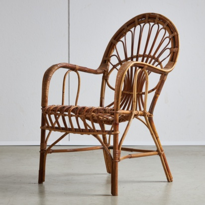 Italian Cane Armchair