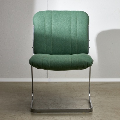 1970's Mint Green Chrome Chair