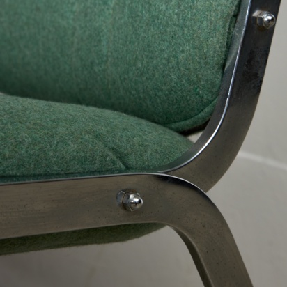 1970's Mint Green Chrome Chair