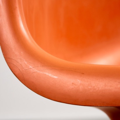 Set of Single-base Orange Chairs