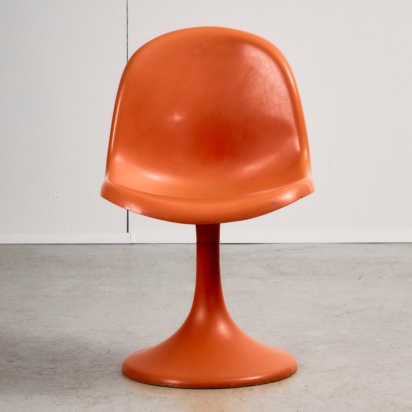 Set of Single-base Orange Chairs