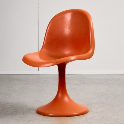 Set of Single-base Orange Chairs
