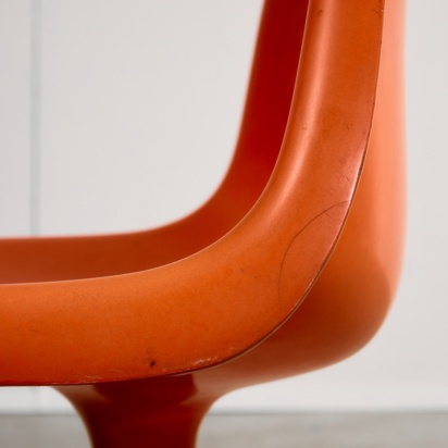 Set of Single-base Orange Chairs